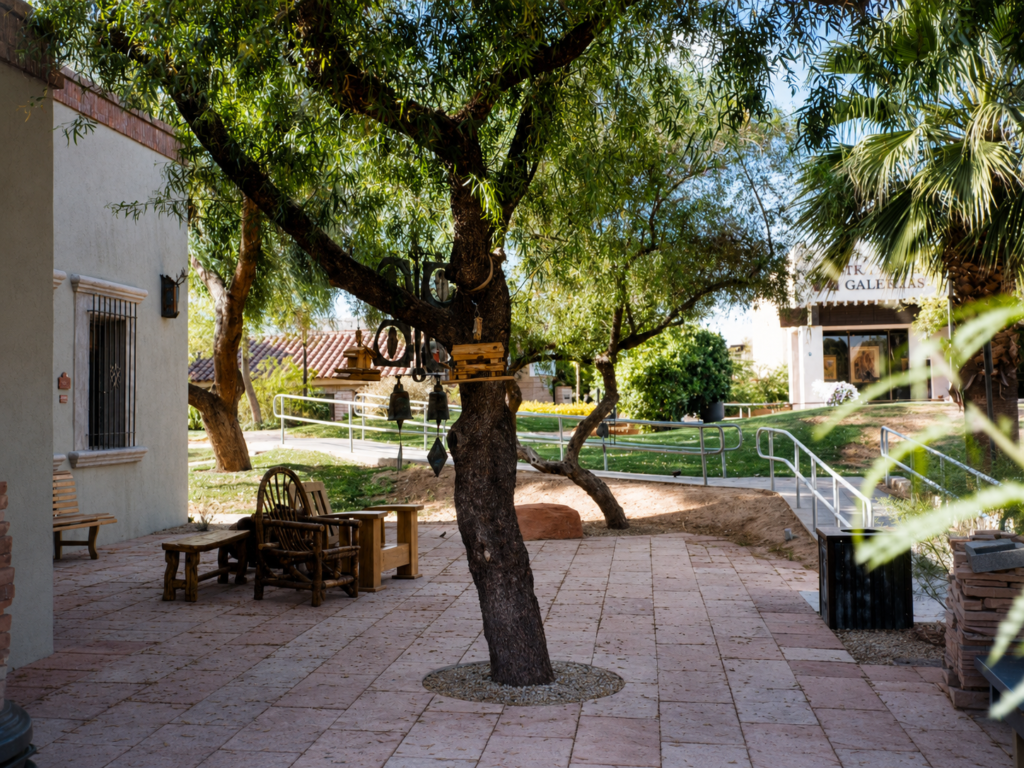 Bischoff's on the Park Phase 1 gallery renovation, Old Town Scottsdale — patio view