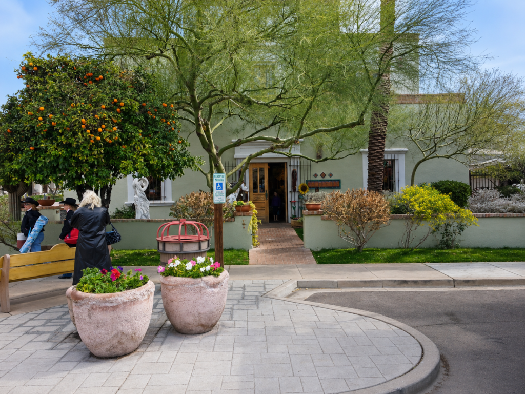Bischoff's on the Park Phase 2 — second-floor residence addition above the historic gallery, west view, Scottsdale
